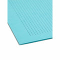 Smead SuperTab 1/3 Tab Cut Letter Recycled Fastener Folder, Aqua, 8 1/2" Width x 11" Length, 24 / Pack, SMD11974