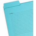 Smead SuperTab 1/3 Tab Cut Letter Recycled Fastener Folder, Aqua, 8 1/2" Width x 11" Length, 24 / Pack, SMD11974