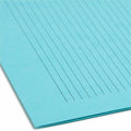 Smead SuperTab 1/3 Tab Cut Letter Recycled Fastener Folder, Aqua, 8 1/2" Width x 11" Length, 24 / Pack, SMD11974