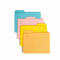 Smead SuperTab 1/3 Tab Cut Letter Recycled Fastener Folder, Aqua, 8 1/2" Width x 11" Length, 24 / Pack, SMD11974