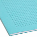 Smead SuperTab 1/3 Tab Cut Letter Recycled Fastener Folder, Aqua, 8 1/2" Width x 11" Length, 24 / Pack, SMD11974