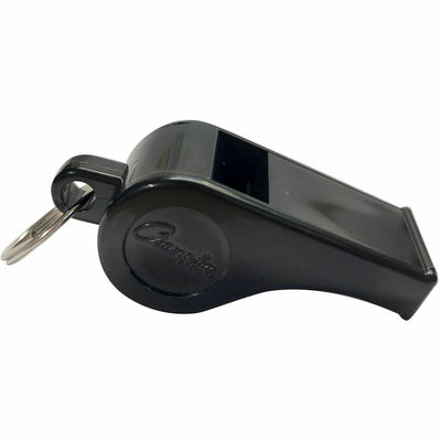 Champion Sports Medium Weight Plastic Whistle, Black, 1 Dozen, CSI601