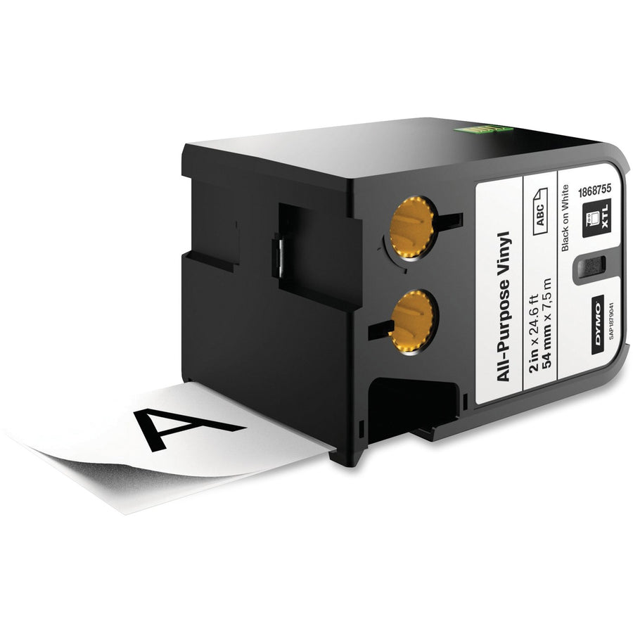 Dymo XTL All-purpose Vinyl Labels, White, Easy Peel, DYM1868755