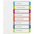 Avery Dividers, 8 Tabs, Ready Index, Multicolor Arched Tabs (11841), White, 8.50" Width x 11" Length, 8 / Set, AVE11841