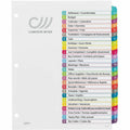 Avery A-Z Dividers, 26 Tabs, Ready Index, Arched Tabs (11844), White, 8.50" Width x 11" Length, 1 Set, AVE11844