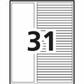 Avery 1-31 Dividers, 31 Tabs, Ready Index, Arched Tabs (11846), White, 1 Set, AVE11846