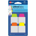 Avery Mini Ultra Tabs, Neon Orange, 80 / Pack, AVE74762