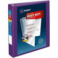 Avery Heavy-Duty View Binders - Locking One Touch EZD Rings, Purple, 8 1/2" Width x 11" Length, AVE79774