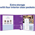 Avery Heavy-Duty View Binders with One Touch EZD Rings, Purple, 8 1/2" Width x 11" Length, AVE79810