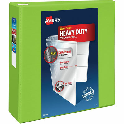 Avery Heavy-Duty View Binders with One Touch EZD Rings, Chartreuse, 8 1/2" Width x 11" Length, 4EA/CT — view 1