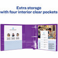 Avery Heavy-Duty View Binders with One Touch EZD Rings, Purple, 8 1/2" Width x 11" Length, AVE79813