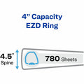 Avery Heavy-Duty View Binders with One Touch EZD Rings, Purple, 8 1/2" Width x 11" Length, AVE79813