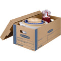 Fellowes Bankers Box SmoothMove Moving Boxes, Blue, 8 / Carton, FEL0065901