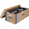 Fellowes Bankers Box SmoothMove Moving Boxes, Blue, 8 / Carton, FEL0065901