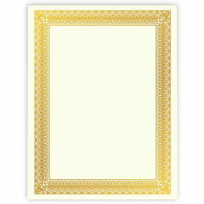 Geographics Gold Foil Certificate, 15 / Pack, GEO47829