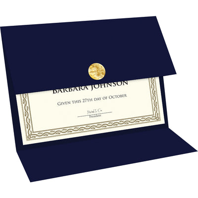 Geographics Recycled Certificate Holder, Navy, 5 / Pack, GEO47837