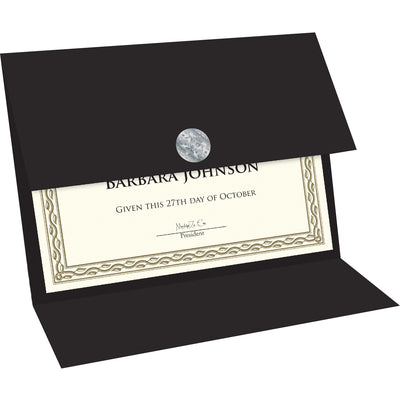 Geographics Recycled Certificate Holder, Black, 5 / Pack, GEO47838