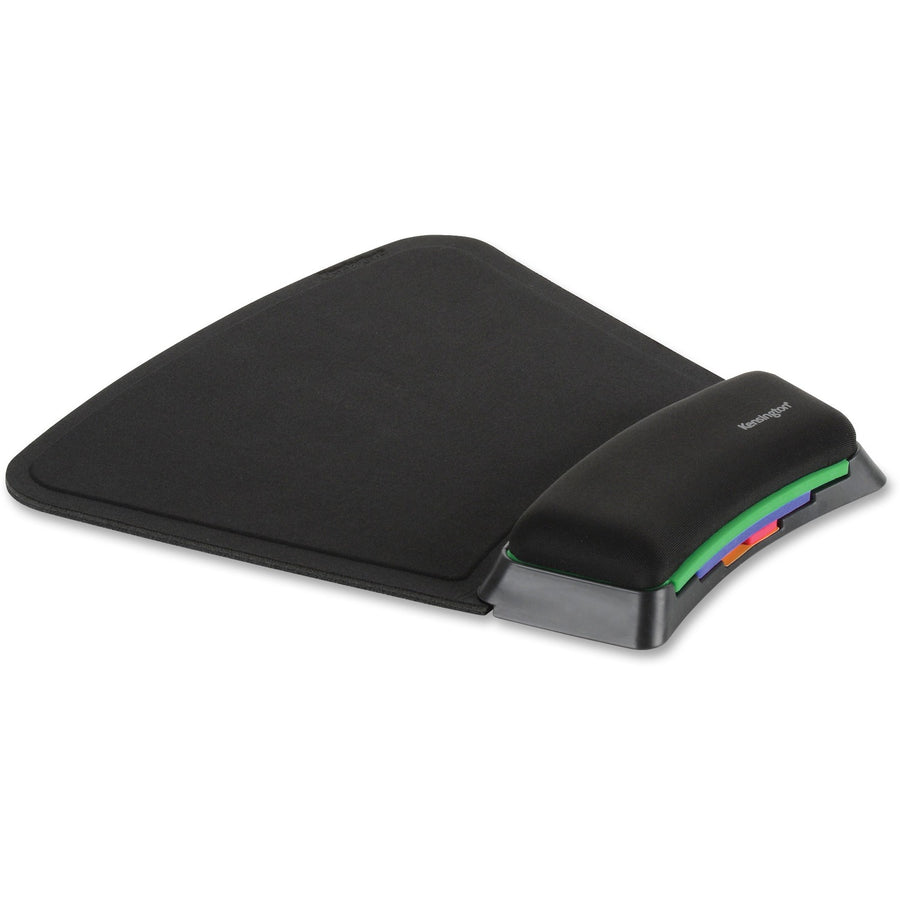 Kensington SmartFit Mouse Pad, Black, Fabric, 1.25", Soft, KMW55793