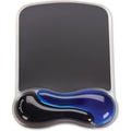 Kensington Computer Duo Gel Mouse Wristrest Wave, Black & Blue, KMW62401
