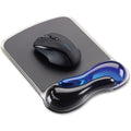 Kensington Computer Duo Gel Mouse Wristrest Wave, Black & Blue, KMW62401