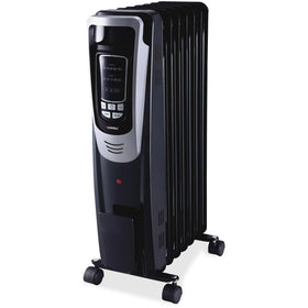 Lorell LED Display Mobile Radiator Heater, Black, LLR33568