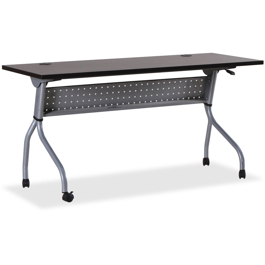 Lorell Flip Top Training Table, 59" x 29.50", Nylon, Modesty Panel, LLR60730