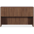 Lorell Essentials Series Stack-on Hutch with Doors, Brown, LLR69976