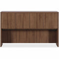 Lorell Essentials Series Stack-on Hutch with Doors, Brown, LLR69977