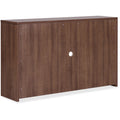 Lorell Essentials Series Stack-on Hutch with Doors, Brown, LLR69977
