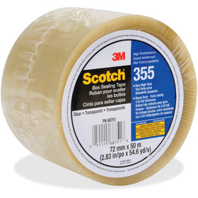 3M Scotch Box-Sealing Tape 355, Clear, 1 Roll, MMM35572X50CL
