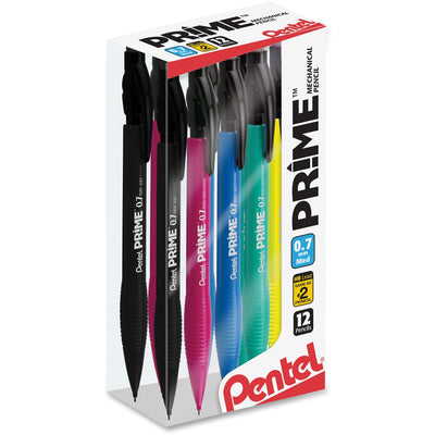 Pentel Prime Mechanical Pencil, 0.7 mm, #2, 1 Dozen, PENAX7PC12M