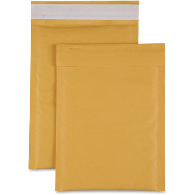 Sparco Size 1 Bubble Cushioned Mailers, Kraft, 100 / Carton, SPR74981