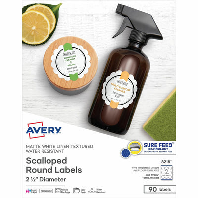 Avery Multipurpose Label, Matte White, 1 Pack, AVE8218