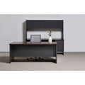 Lorell Fortress Modular Series Double-Pedestal Desk, Dual Color, LLR79140