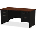 Lorell Fortress Modular Series Double-Pedestal Desk, Dual Color, LLR79141