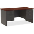 Lorell Fortress Modular Series Double-Pedestal Desk, Dual Color, LLR79142