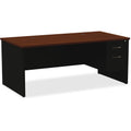 Lorell Fortress Modular Series Right-Pedestal Desk, Dual Color, LLR79143