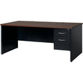 Lorell Fortress Modular Series Right-Pedestal Desk, Dual Color, LLR79143