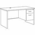 Lorell Modular 48"W x 30"D Right Pedestal Desk, Black/Walnut, Dual Color, LLR79147