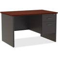 Lorell Fortress Modular Series Right-Pedestal Desk, Dual Color, LLR79148