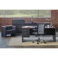 Lorell Fortress Modular Series Left-Pedestal Desk, Dual Color, LLR79150
