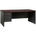 Lorell Fortress Modular Series Left-Pedestal Desk, Dual Color, LLR79150