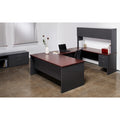 Lorell Fortress Modular Series Left-Pedestal Desk, Dual Color, LLR79150