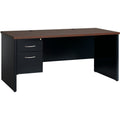 Lorell Fortress Modular Series Left-Pedestal Desk, Dual Color, LLR79151