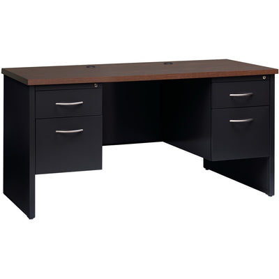 Lorell Fortress Modular Series Double-pedestal Credenza, Dual Color, LLR79159