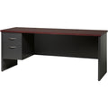 Lorell Fortress Modular Series Left-pedestal Credenza, Dual Color, LLR79164