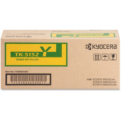 Kyocera TK-5152Y Original Standard Yield Laser Toner Cartridge - Yellow -, KYOTK5152Y
