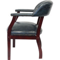 Norstar Office Boss Captain's Chair In Blue Vinyl, BOPB9540BE