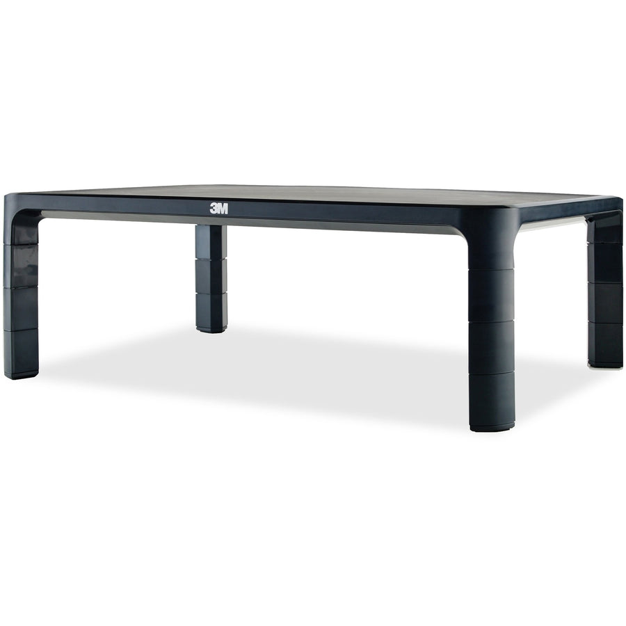 3M Adjustable Monitor Stand for Monitors and Laptops, 16" x 5.50", Black, Non-skid Feet, MMMMS85B