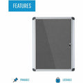 Bi-silque S.A MasterVision SlimLine Magnetic Gray Fabric Enclosed Board, BVCVT630103690